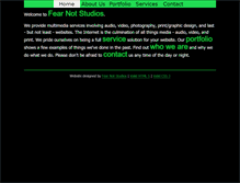 Tablet Screenshot of fearnotstudios.com